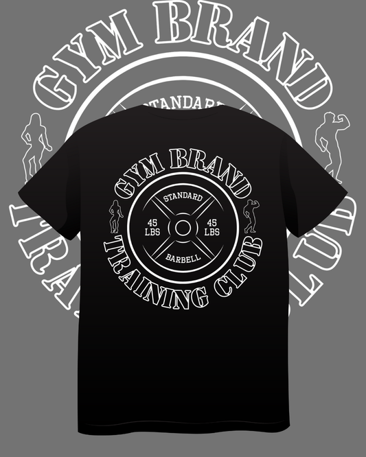 GYM BRAND Training Club Tee – Premium Heavyweight Graphic Gym T-Shirt