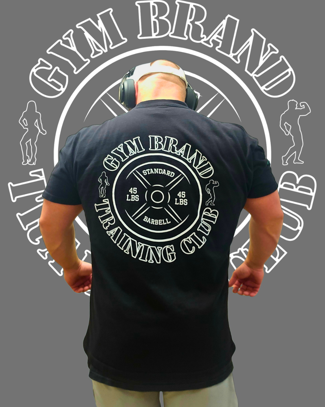 GYM BRAND Training Club Tee – Premium Heavyweight Graphic Gym T-Shirt
