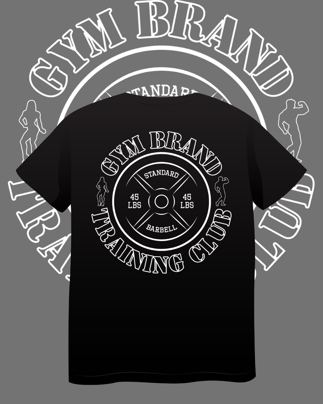 GYM BRAND Training Club Tee – Premium Heavyweight Graphic Gym T-Shirt